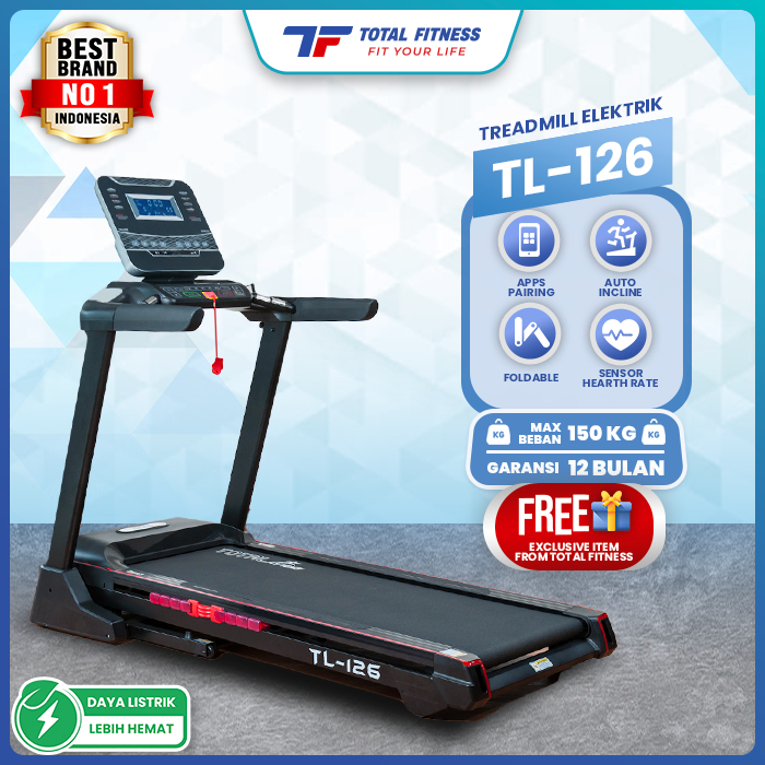 Big Treadmill Elektrik Treadmil Listrik TL 126 Total Fitness