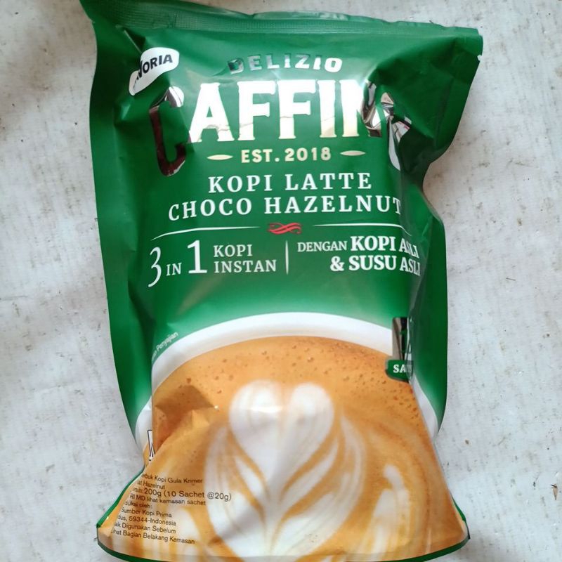 

caffino kopi latte choco hazelnut 10 sachet@20g