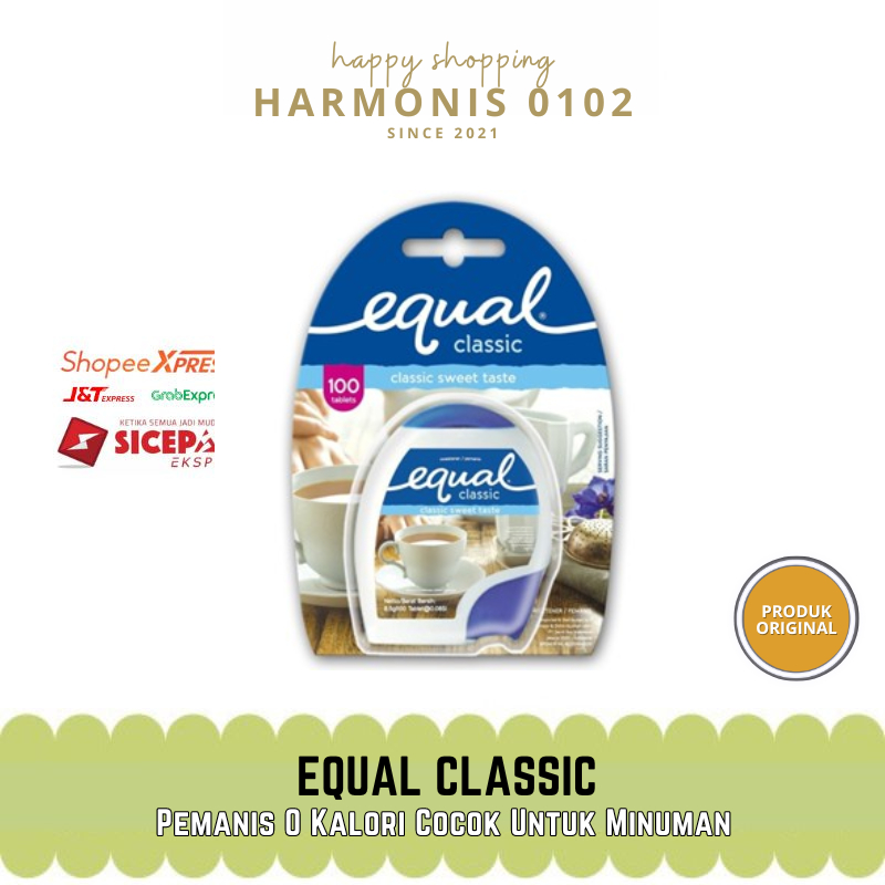 

Equal Classic Gula Pemanis NOL Kalori -100 Tablets