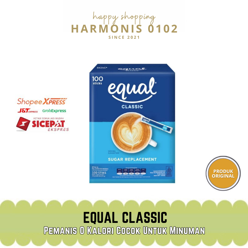

Equal Classic Pemanis NOL Kalori - 100 Sticks
