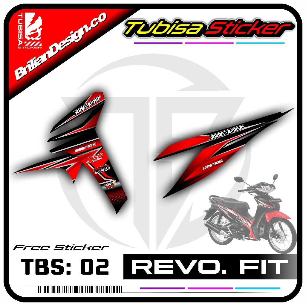 Sticker Striping Variasi Revo Fit - Stiker Sticker Striping Motor Revo Fit. TBS.02
