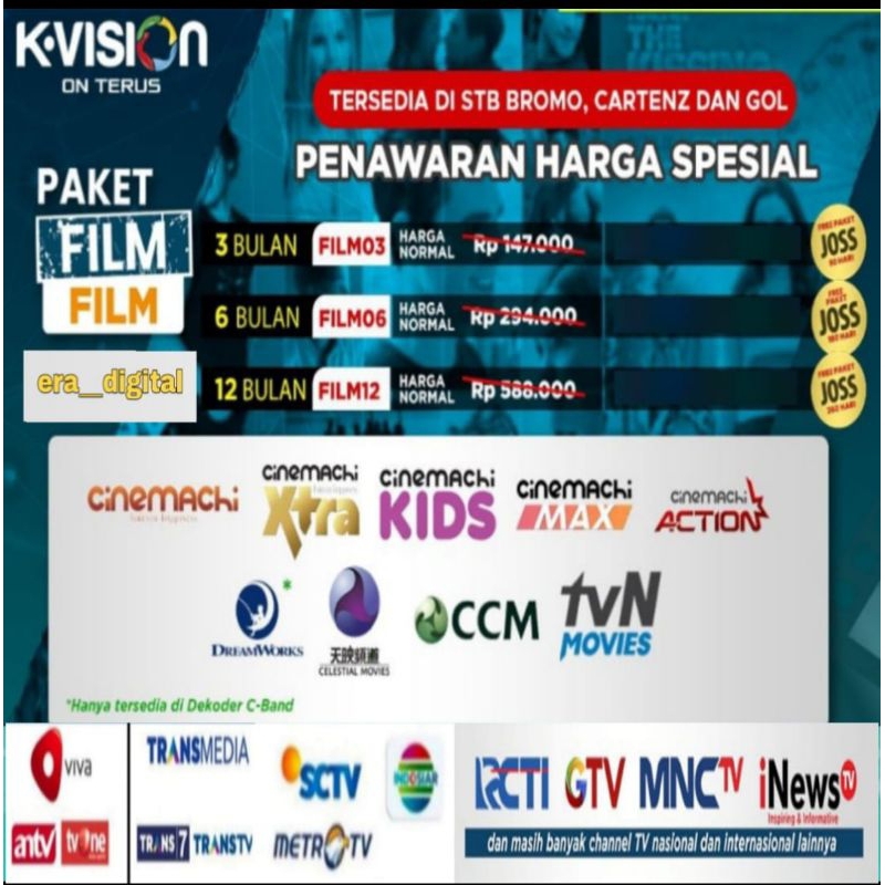 Paket film K vision paket K vision | kuota Indosat