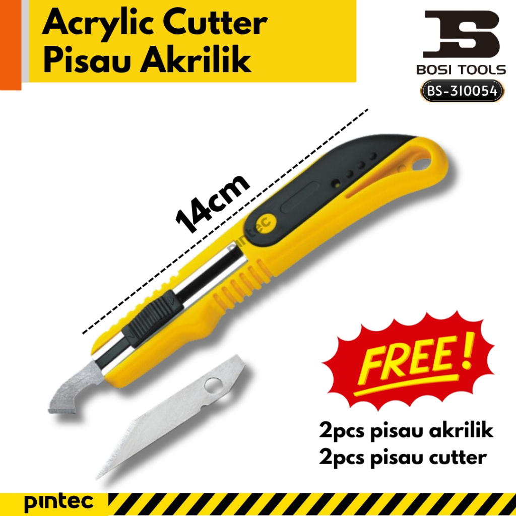 

BOSI Pisau Akrilik Cutter Acrylic Knife Pisau SK5 Blade