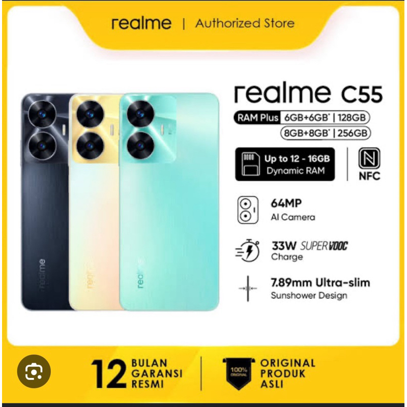 HP REALME C55 RAM 8+8/256GB  NFC BARU RESMI