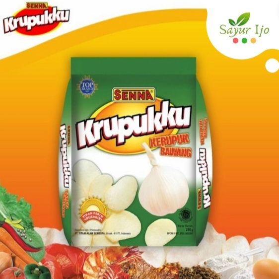 

SENNA Krupukku Krupuk Bawang 250 Gram / Pack Kerupuk Mentah Indonesian Deep Fried Crackers Garlic Instant HALAL