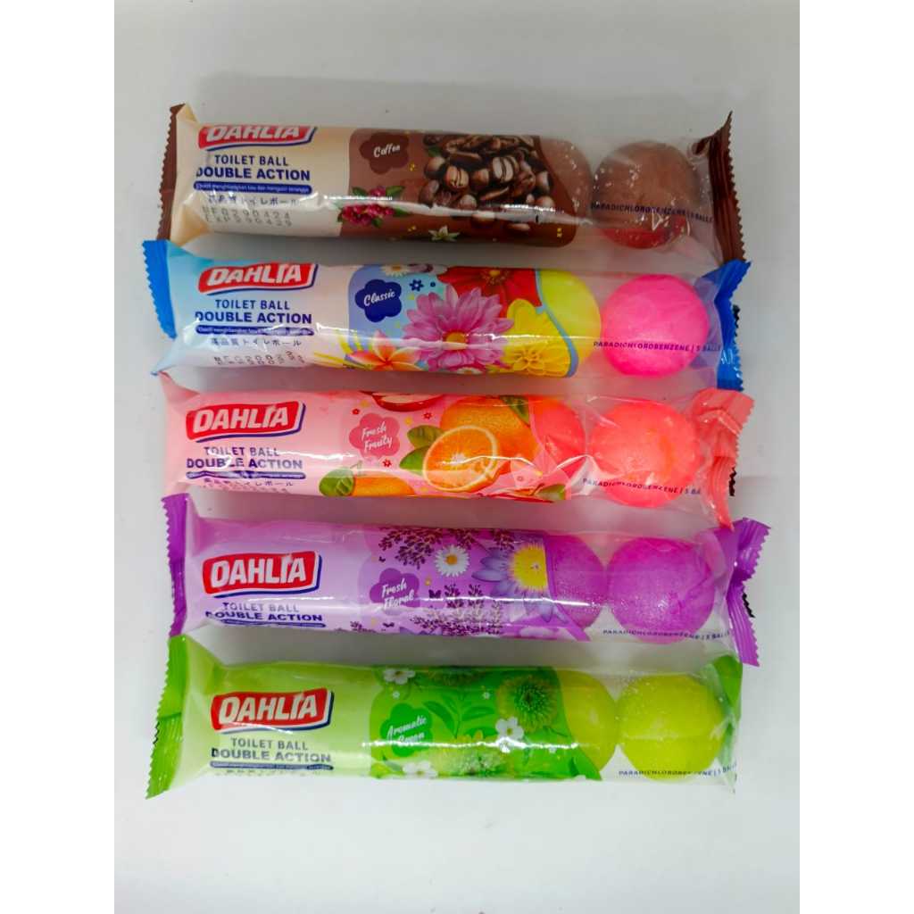 DAHLIA Kamper Toilet Ball Double Action isi 5 200gr Kapur Barus Hilangkan Bau