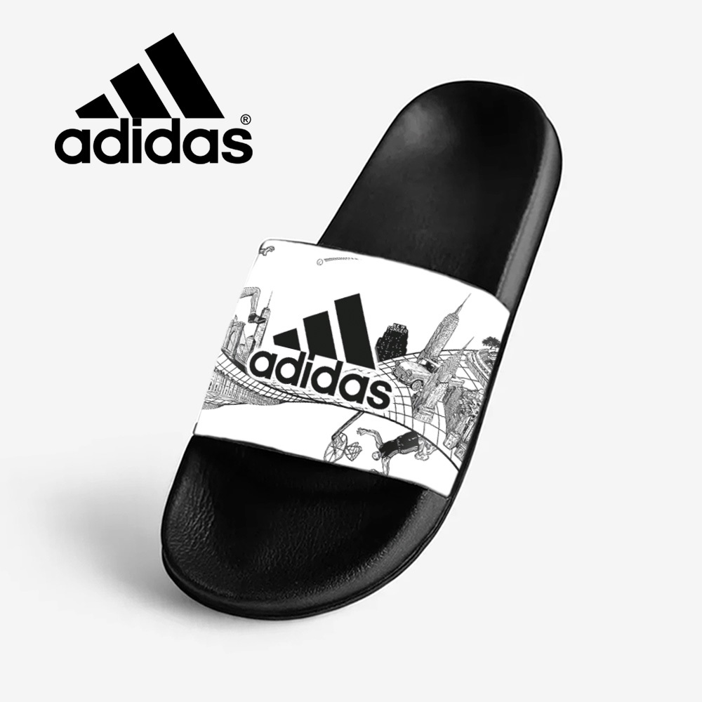 SANDAL ADIDAS - AD3 - SENDAL SELOP SLOP SLIPON SLIPPER SLIDE SENDAL DISTRO BRANDING