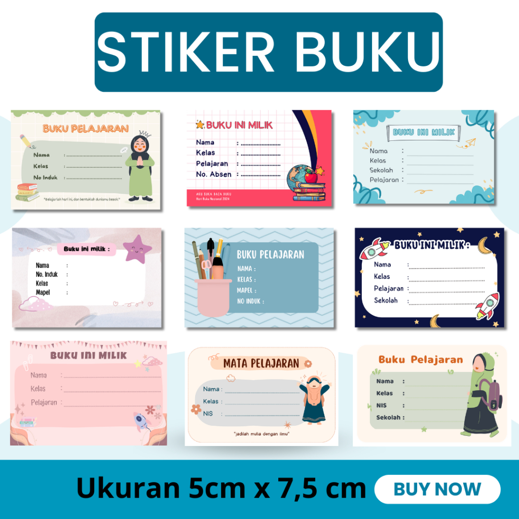 

Sticker Buku Mata Pelajaran Anak Stiker Mapel Siswa Sekolah
