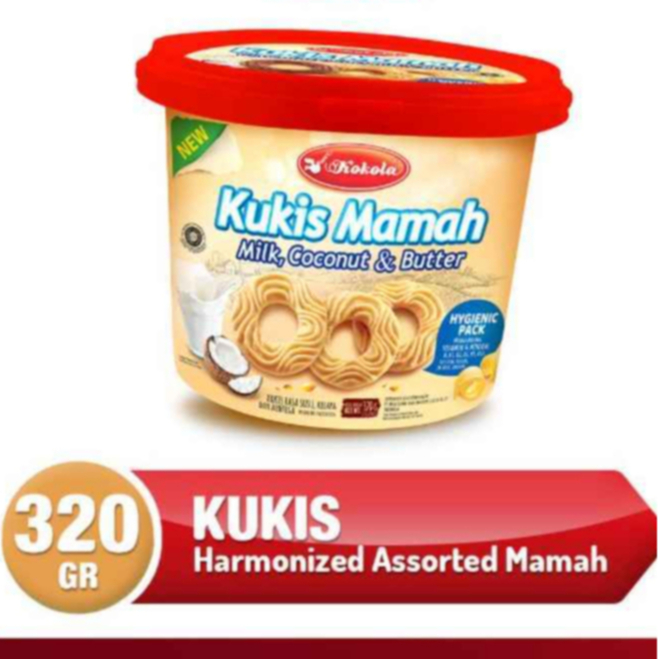 

KOKOLA Kukis Mamah Milk, Coconut & Butter Kemasan Kaleng Timba 320 gr