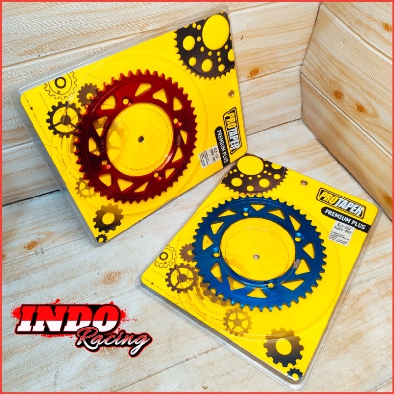 Gir Gear Belakang Protaper KLX 150 Dtracker 150 Warna Merah Dan Biru Gear Belakang Protaper