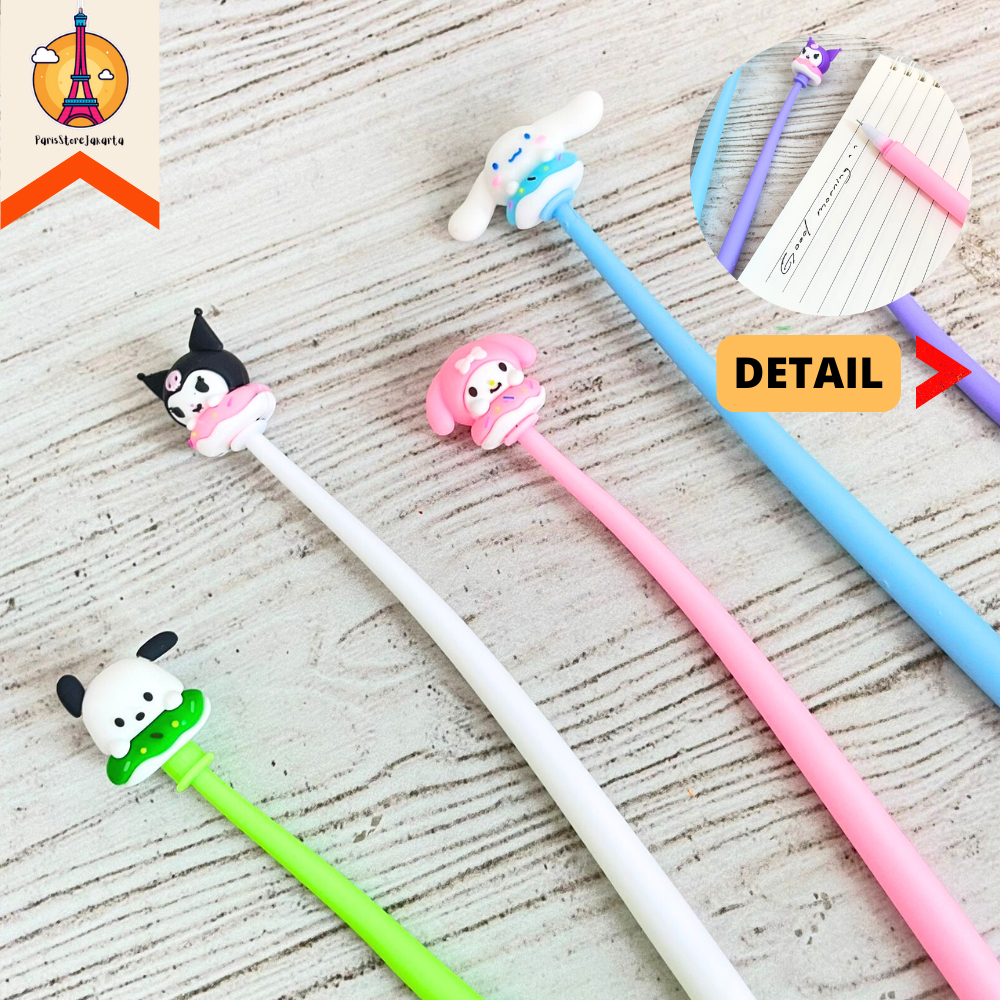 

Pulpen Gel Goyang Donat Sanrio PGK-1240 Pen Lentur Pena Mainan Kado Unik Alat Tulis Sekolah Kantor