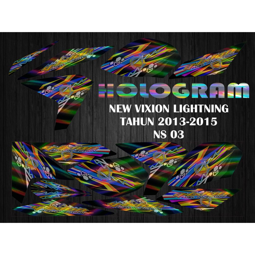 HOLOGRAM STIKER STRIPING LIST VARIASI YAMAHA NEW VIXION LIGHTNING NVL GRAFIS NS003