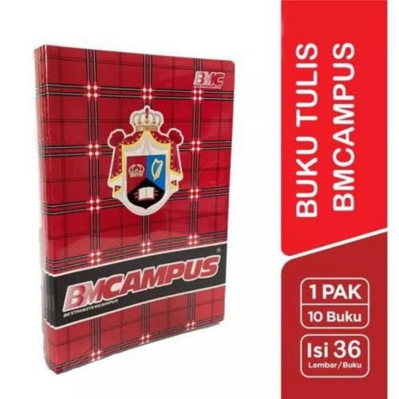 

BUKU TULIS 36 LEMBAR PACK ISI 10 PCS BM CAMPUS