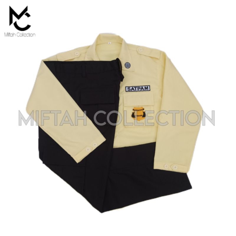 Pakaian Satpam Pdl Panjang Terbaru Seragam Pdl Security Cream Coklat Dinas Lapangan