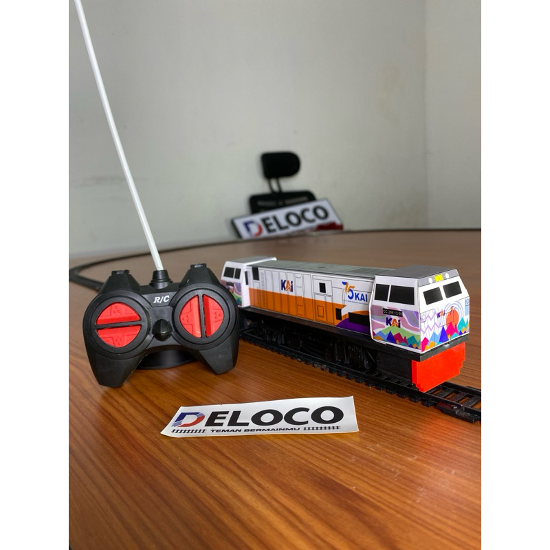 Miniatur Kereta Api Lokomotif cc206 HUT KAI 77 Mesin RC bisa jalan,pakai remot control,paling murah,