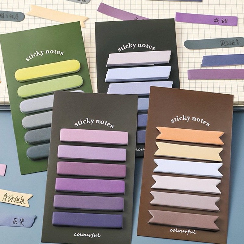 

SMS Sticky Note Gradiasi 6in1 Tempelan Kertas Catatan 120 Lembar Kertas Notes Morandi Warna Gradasi Label Indeks Kertas Deco Colourful Diy Jurnal Planner Mini Memo Bookmark Notepad Alat Tulis Kantor Sekolah