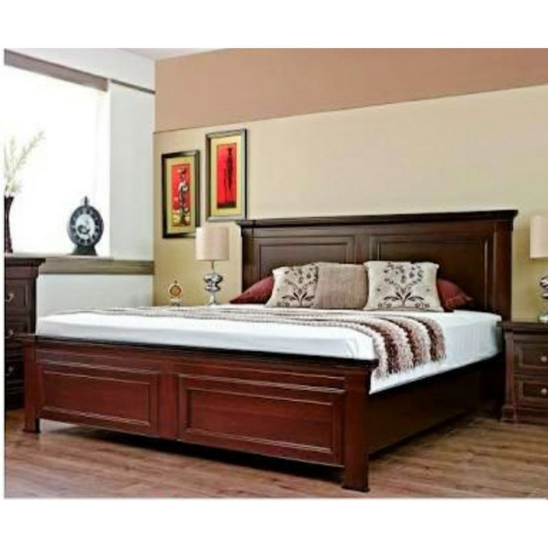 DIPAN/DIVAN JATI TEMPAT TIDUR JATI MINIMALIS 140x200 LACI KIRI 3 KANAN 2