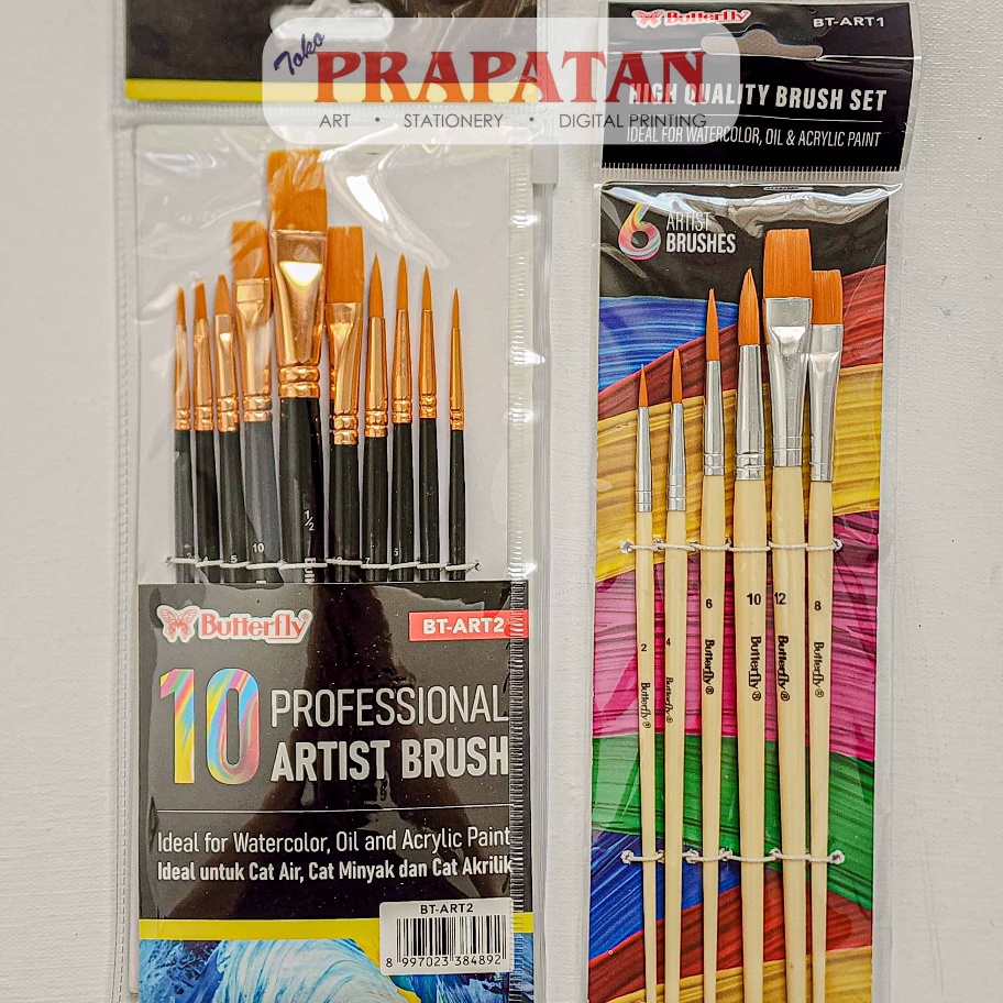 

SPECIAL PROMO Kuas Lukis Butterfly Set BTART Paint Brush Set