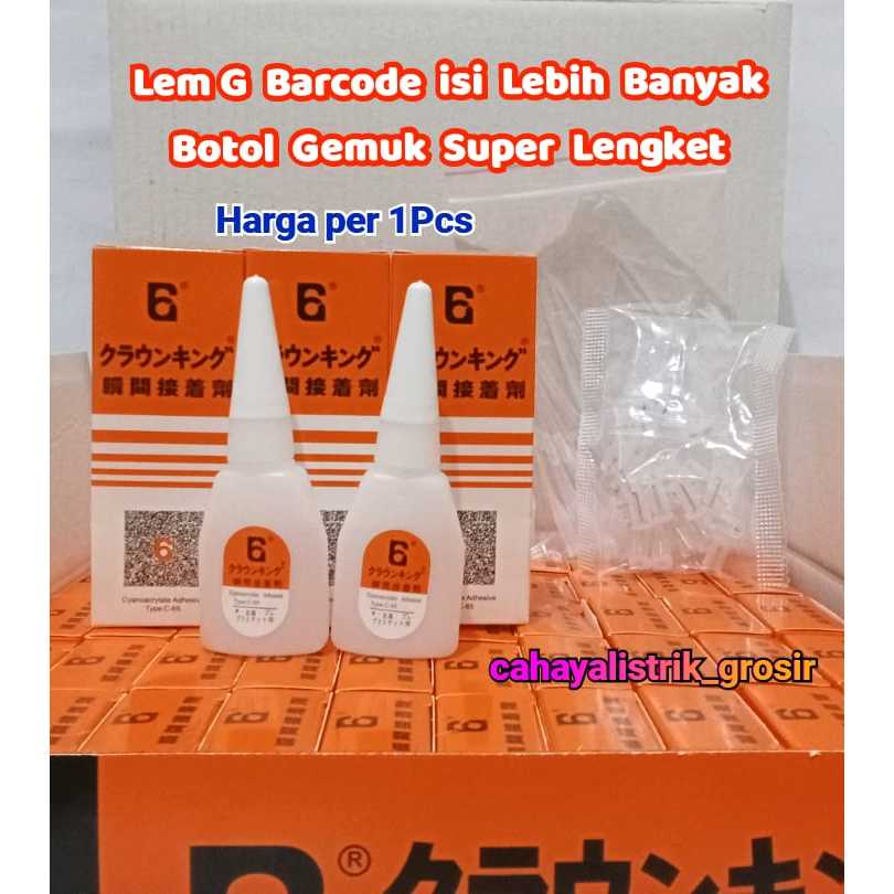 

PROMO GROSIR TERMURAH!!! Lem G Barcode isi Lebih Banyak Botol Gemuk / Lem Serbaguna Lem Korea Lem G Barcode Harga per 1 Pcs