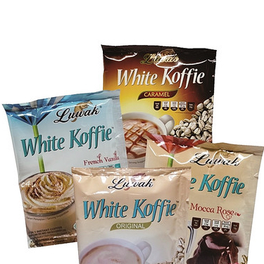 

Luwak white koffie original / caramel isi 5 sachet