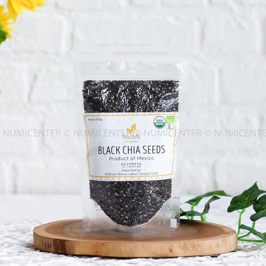 

READY STOCK 1g Certified Organic Black Chia Seeds Biji Chia Organik Numi Pak