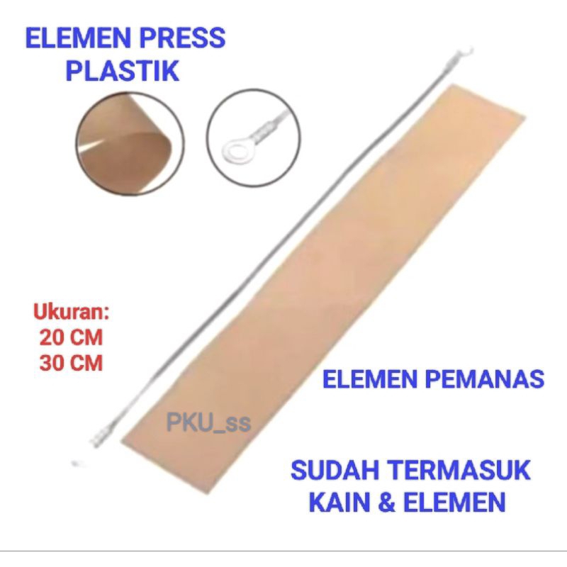 Elemen kawat press plastik 20cm 30cm / Elemen pemanas Sealer  / Element kawat Press