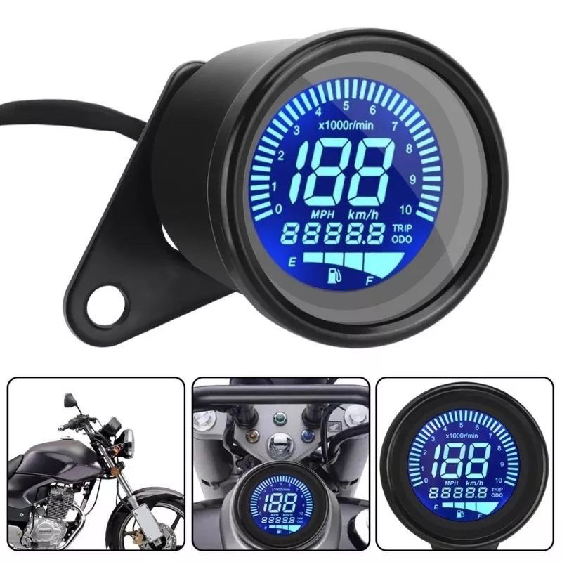 speedometer digital bulat rxking cb Tiger ninja 7 warna universal