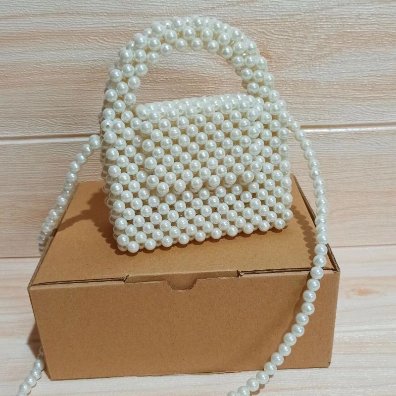 preloved tas manik mutiara aira pearl bag