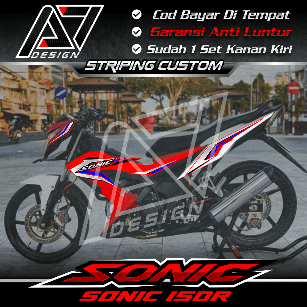 striping custom honda sonic 150 - striping honda rs150r - list striping sonic 150 bahan decal sudah 