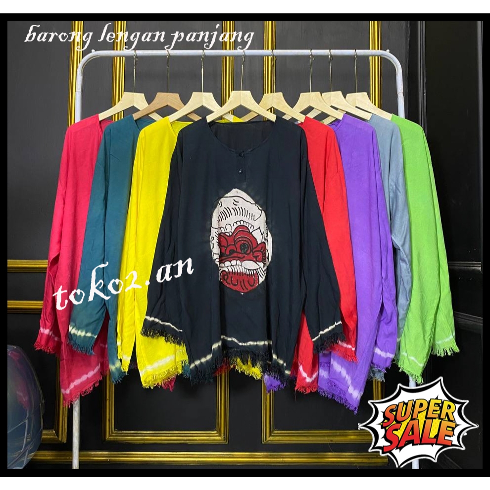 Baju Barong Bali Pria Dan Wanita | Koas Barong Lengan Panjang | Katun Rayon