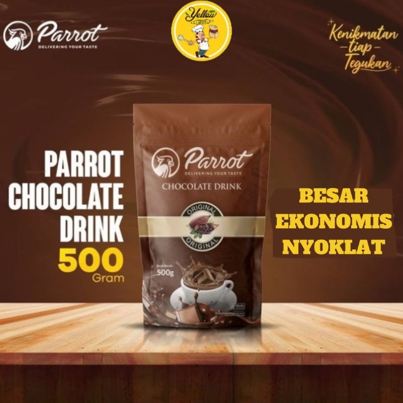 

PARROT CHOCOLATE DRINK 500GR / MINUMAN COKELAT BUBUK DARK