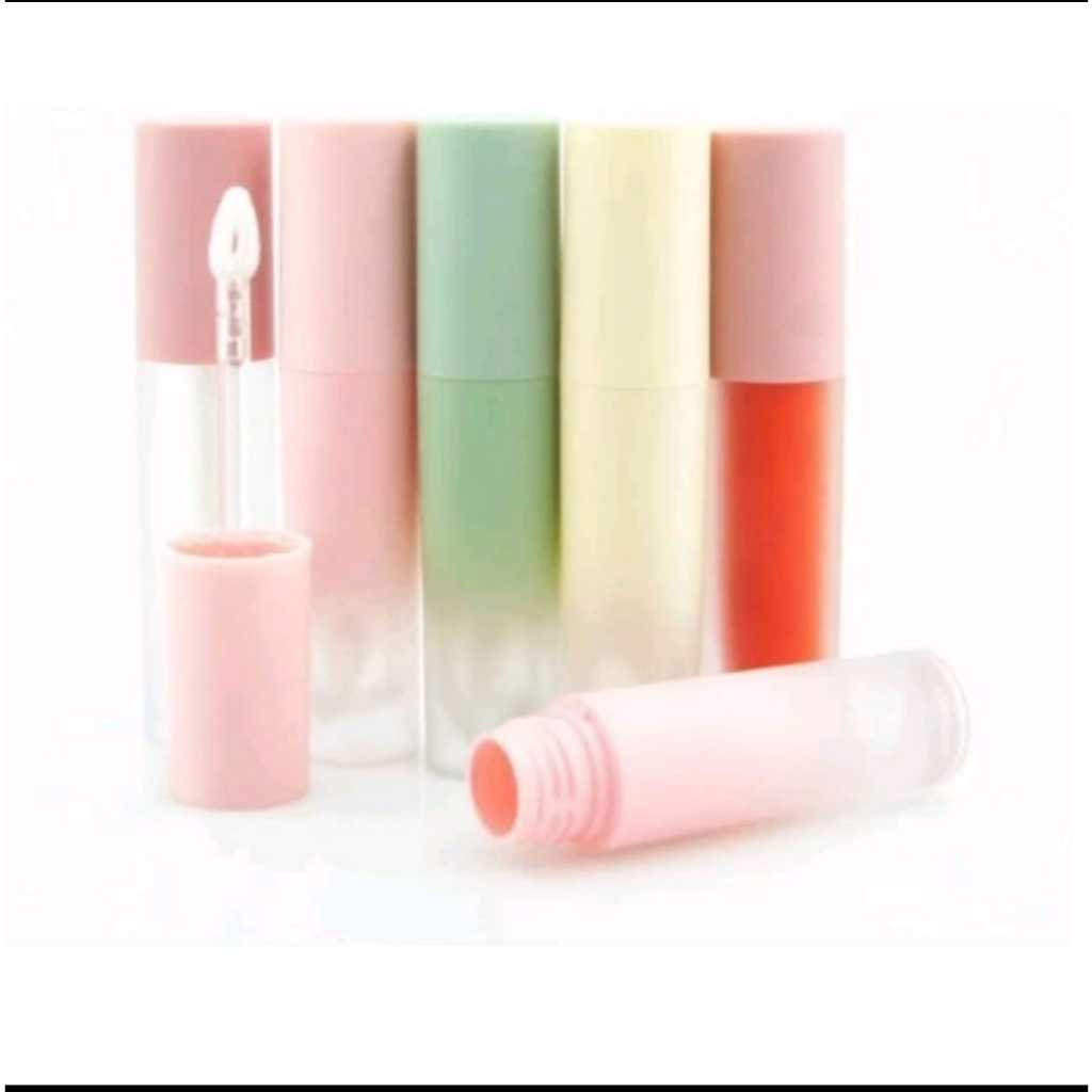 Botol Lip Gloss / Lip Balm Akrilik / Acrylic 5ml Botol Kosong LipGlos Kosmetik Bibir 5gram Pink