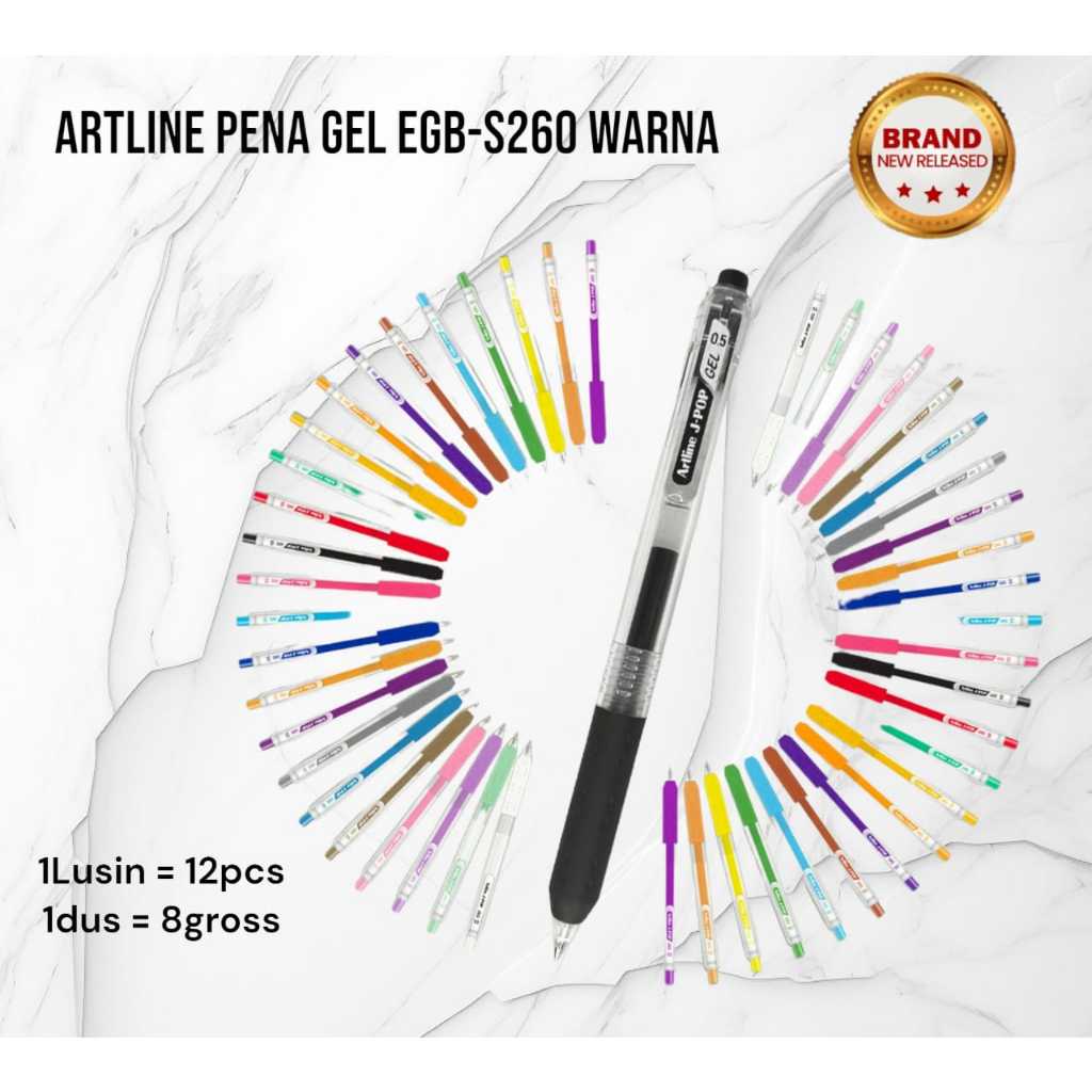 

ARTLINE PENA GEL J POP /GEL PEN 0.5 MM WARNA ( EGB -S260-0.5 MM)