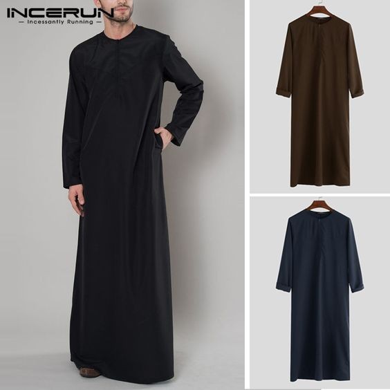 Jubah Pria Mabsooth / Pakaian Jubah Pria Muslim Dewasa Lengan Panjang Resleting