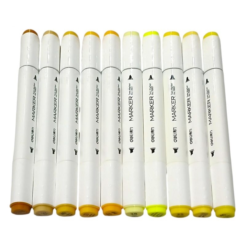 

(10 IN 1) DELI MARKER TWIN MARKER DUAL TIPS ALKOHOL BASED SKETSA DRAWING PEN