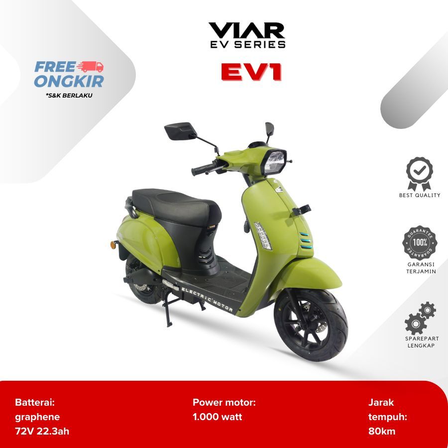 MOTOR LISTRIK VIAR EV1 - GARANSI RESMI VIAR