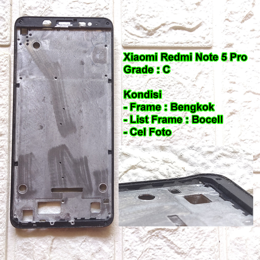 Xiaomi Redmi Note 5 Pro Frame Tulang Tengah / Tatakan LCD Copotan
