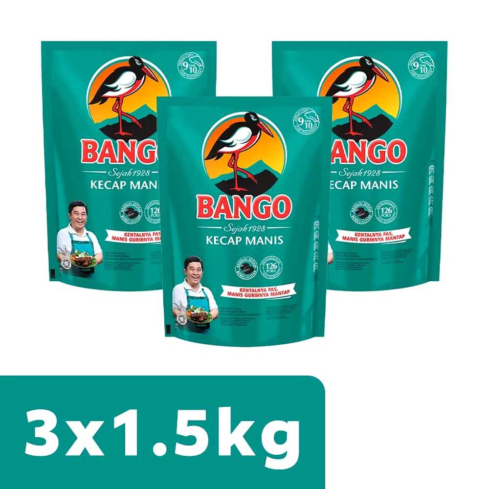 

[ Paket Isi 3 ] Bango Kecap Manis Pouch 1.5Kg - 3 Pouch