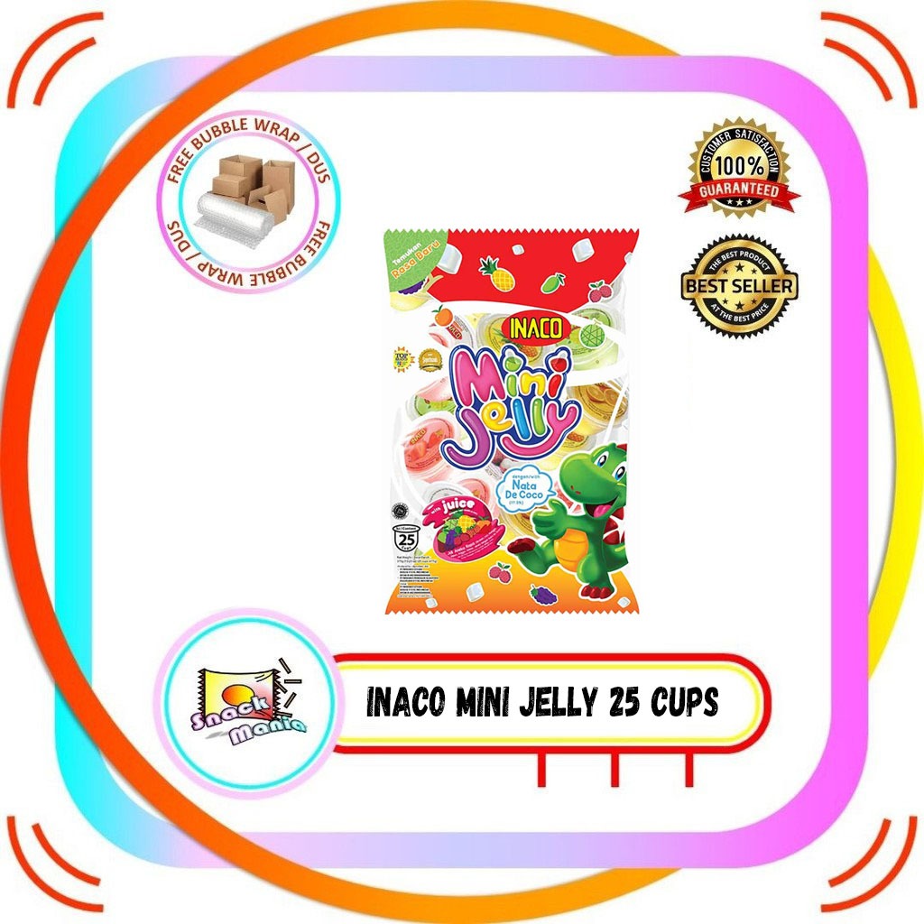 

Inaco Mini Jelly Jely Jeli Aneka Rasa dengan Nata de Coco 375 gr 25 Cups