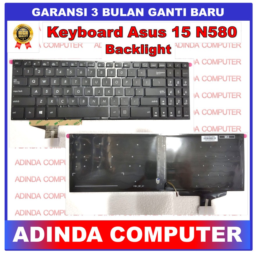 Keyboard Asus Vivobook Pro 15 N580 M580 NX580V NX580VD X580 X580VD Backlight