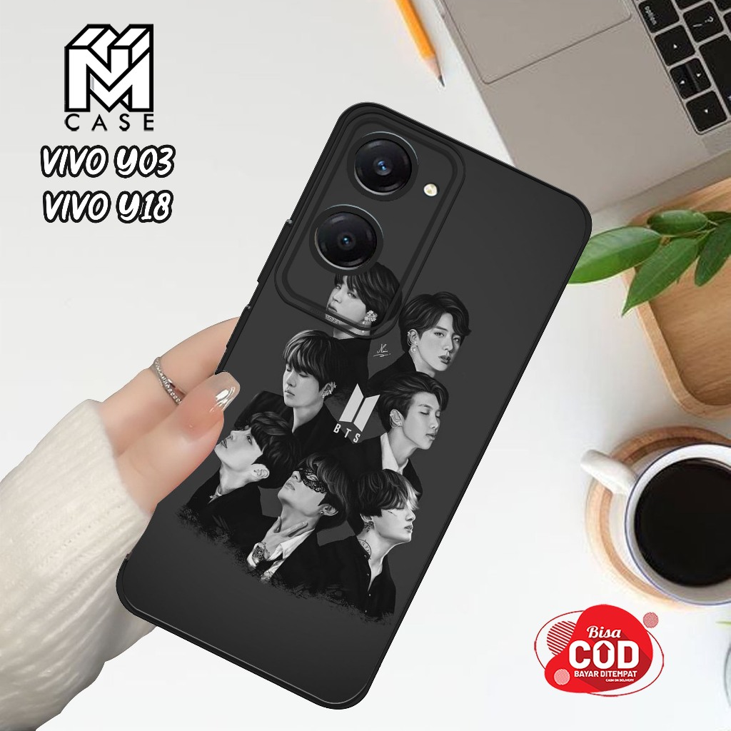 NM Case - Case Hp Vivo Y03 / Vivo Y18 Terbaru - 027 - Fashion Case BTS Casing Hp Case Murah Softcase