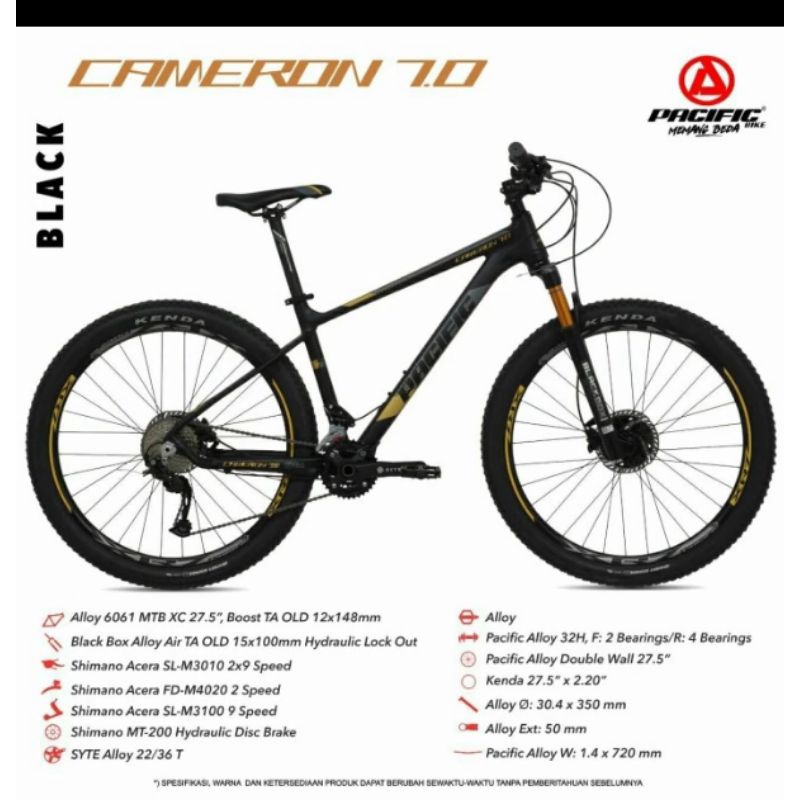 Sepeda Mtb 27.5 Pasific Cameron 7.0 7