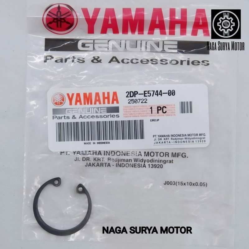 Circlip snap ring puli sekunder NMax Aerox Lexi Mio S Z M3 2DP-E5744-00 ORI YGP