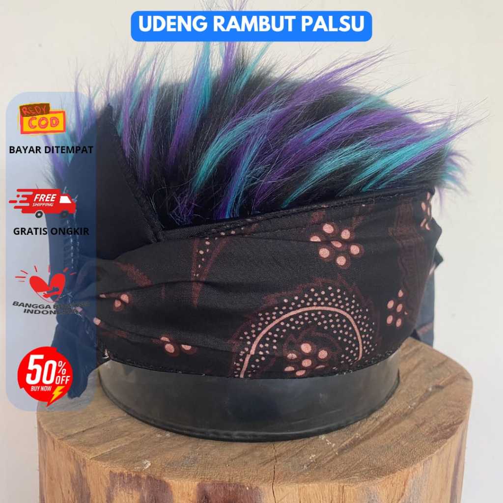 Udeng Rambut Palsu / Blangkon Rambut Palsu / Bendo Rambut / Udeng Sunda / Blangkon Solo / Blangkon J