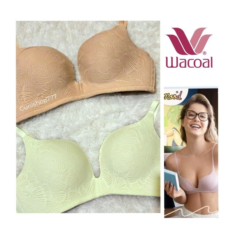 BRA WACOAL MOOD TANPA KAWAT BUSA SEDANG IB 5464 NON WIRE WIRELESS BH SET WANITA IB5464 K150 CD PANTY