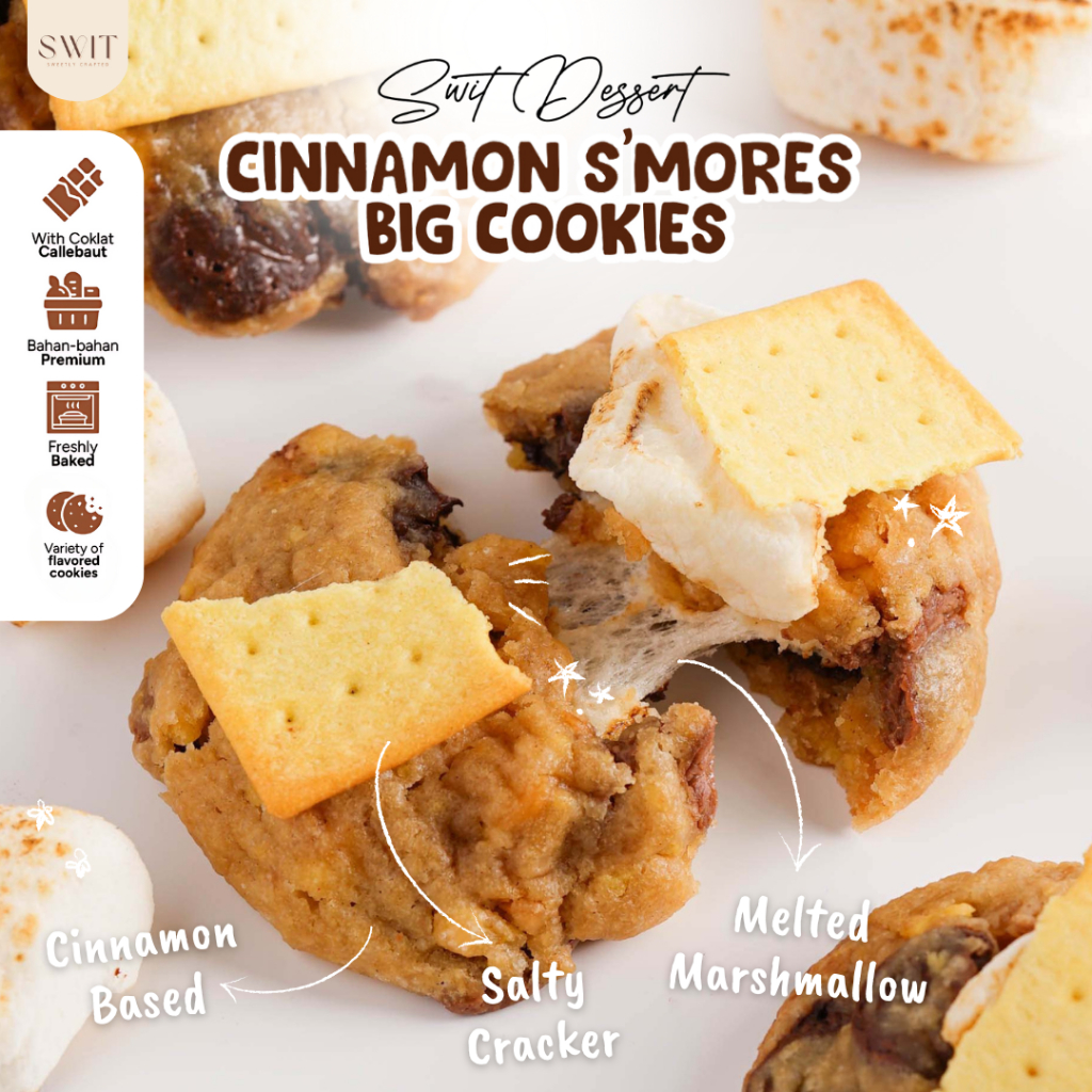 

Soft Baked Cinnamon Smores Cookies Kue Best Seller Cemilan Manis Enak Viral Homemade by Swit Dessert