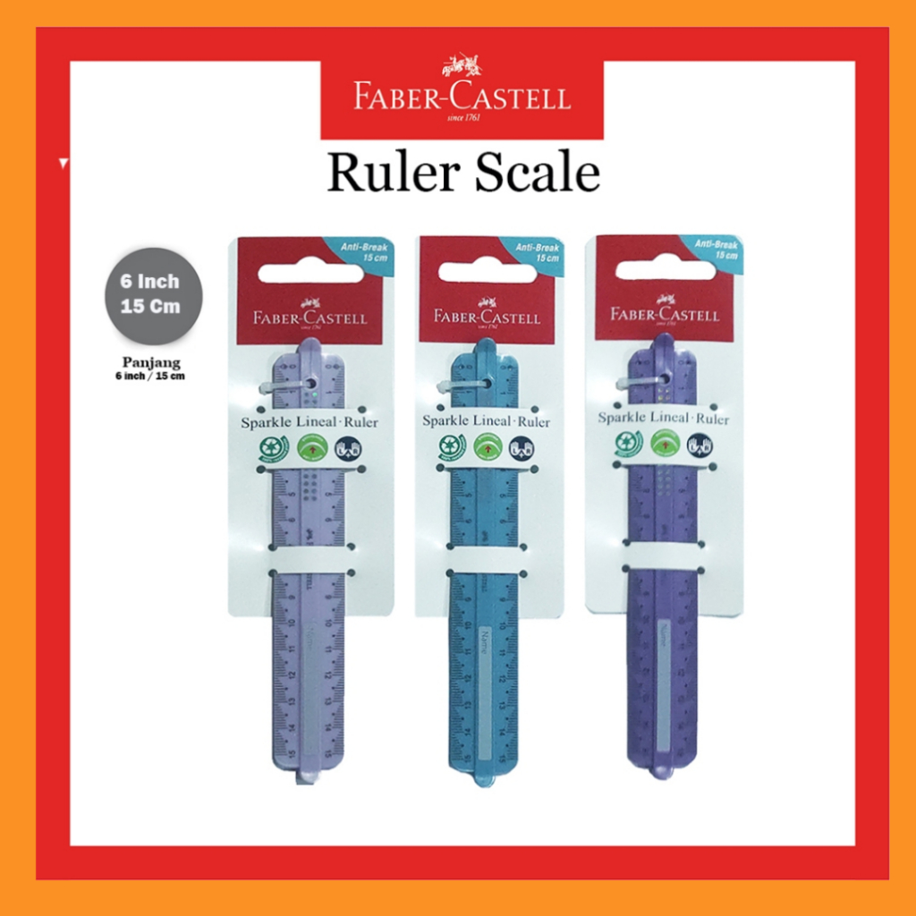 

FABER CASTELL Penggaris plastik 15 cm 172015