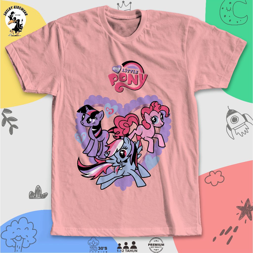 Kaos Anak Little Pony Baju Perempuan Gambar Kartun Baju Distro Mall - Shelby Kidswear