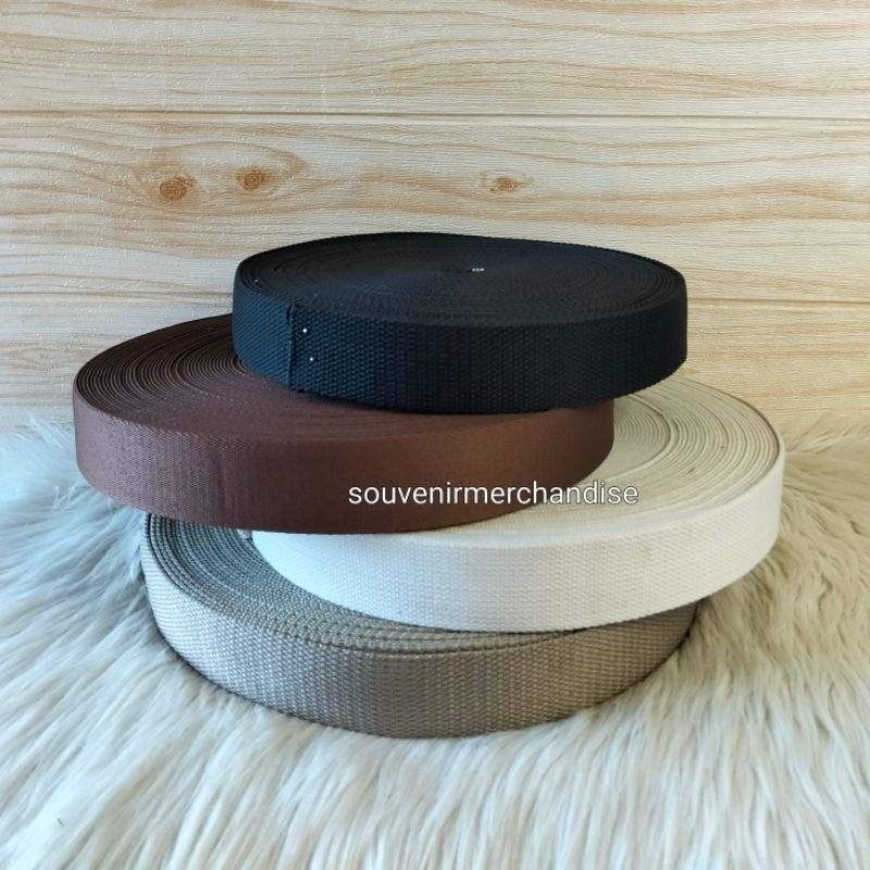 Tali webbing Bisban katun 3.8 cm tebal 2 mm