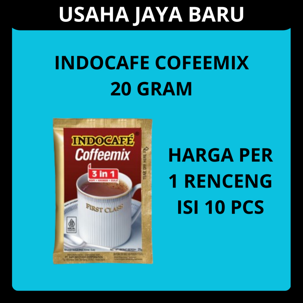 

Indocafe Coffeemix Kopi Krimer Creamer Cappucino Harga Per 1 Renceng 10 Pcs